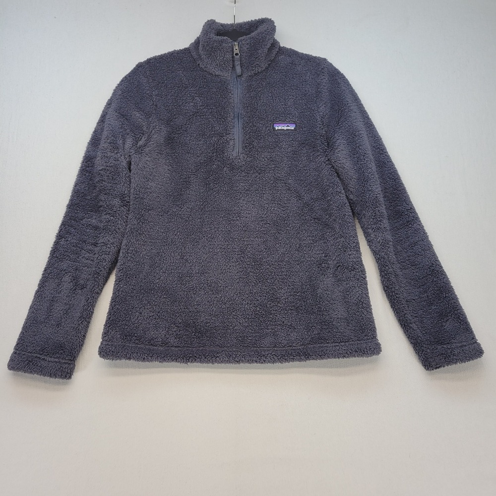 Patagonia Los Gatos Fleece Pullover Womens M Blue Gray Quarter Zip 25235